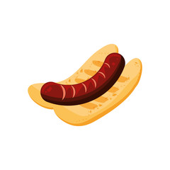 delicious bread with sausage food