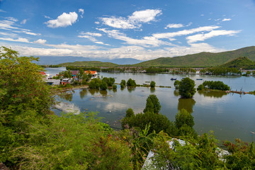 Fototapeta premium Nha Trang district on the way to the white sand beach Doklet