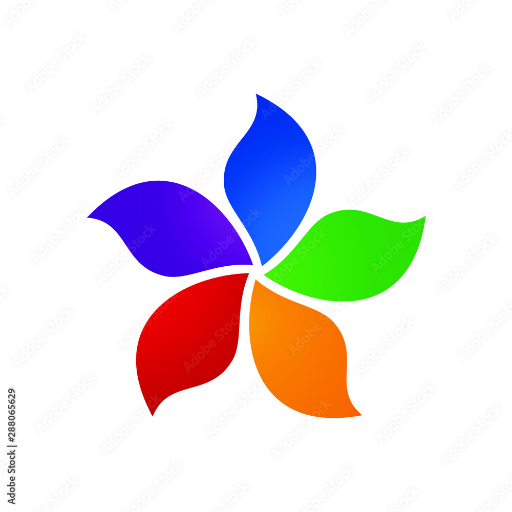 Wall mural flower logo. nature symbol. icon vector eps 10.