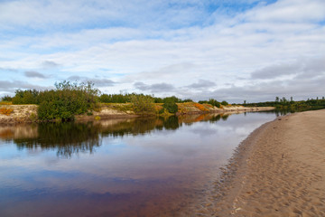  Beautiful landscape of forest-tundra