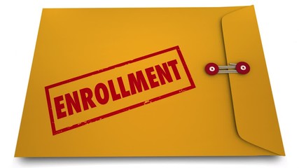 Enrollment Sign Up Join Documents Paperwork Envelope 3d Animation
