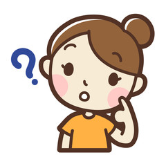 若い女性　分からない