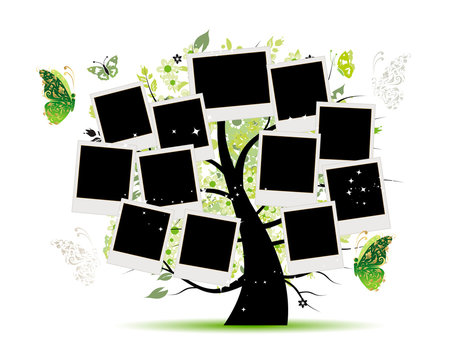 Family tree with photo frames for your design