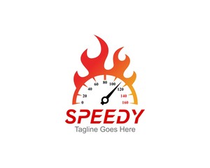 Speed Meter Logo Symbol Template Design Vector, Emblem, Design Concept, Creative Symbol, Icon