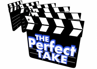 The Perfect Take Film Movie Shoot Clapper 3d Illustration