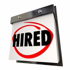 Job Interview Hired Meeting Career Get New Position Calendar 3d Illustration