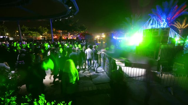 Time Lapse People at a Concert at a Festival