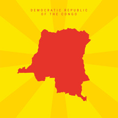 Obraz premium Democratic Republic of the Congo Vector Map