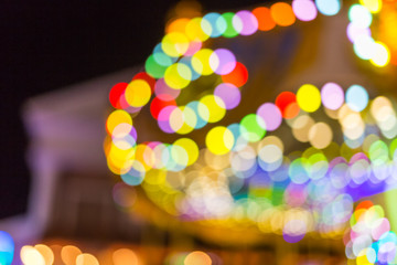 blur of light at carnival festival night market