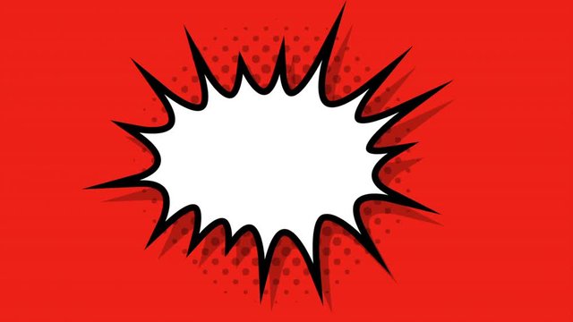 explosion pop art style animation