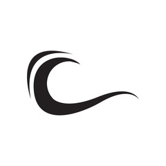 waves icon logo vector design template