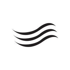 waves icon logo vector design template