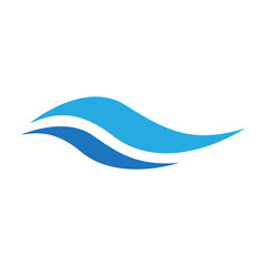 waves icon logo vector design template