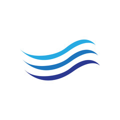 Fototapeta na wymiar waves icon logo vector design template