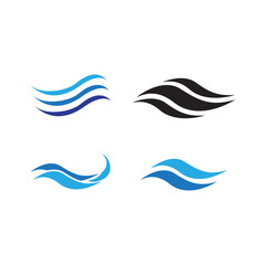 Fototapeta premium waves icon logo 