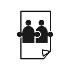 Commitment Teamwork Together Business Black Logo Illustration Vector