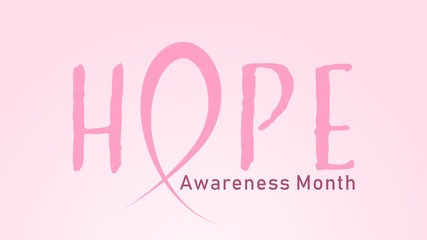  Breast cancer awareness Pink ribbon background.October is Cancer Awareness Month.Vector healthcare Illustration.