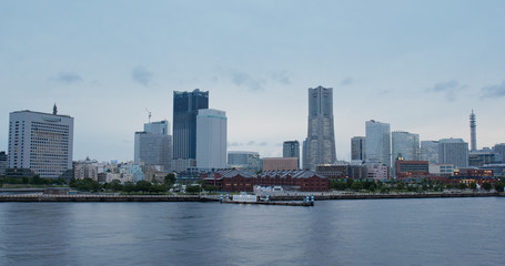Fototapeta na wymiar Yokohama city in the evening