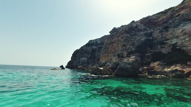 A Big Cliff From The Sea