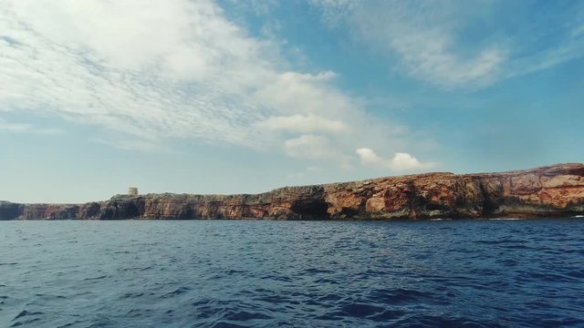 A Big Cliff From The Sea