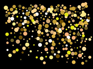 Abstract gold circles for holidays.