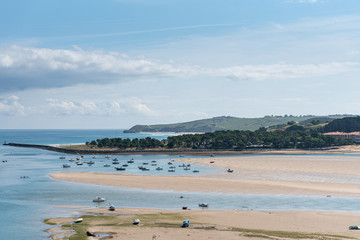 landscape of san vicente de la barquera, spain, cantabria