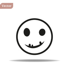 Smile icon isolated sign symbol and flat style for app, web and digital design. Vector illustration.