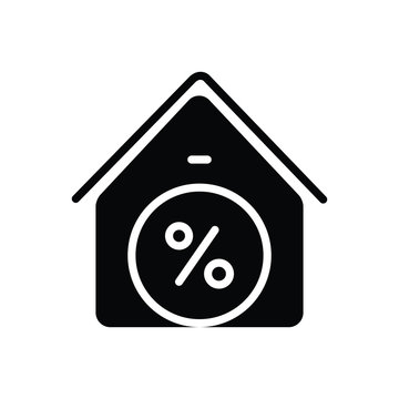 Black solid icon for tax cess 