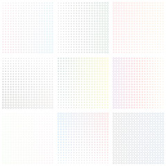 Set of geometric backgrounds. Abstract gradient patterns from small-sized rhombus outlines. Admirable vector backgrounds for your covers, posters, wallpapers, or banners.