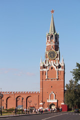 Fototapeta premium Spasskaya tower, Moscow Kremlin, Russia