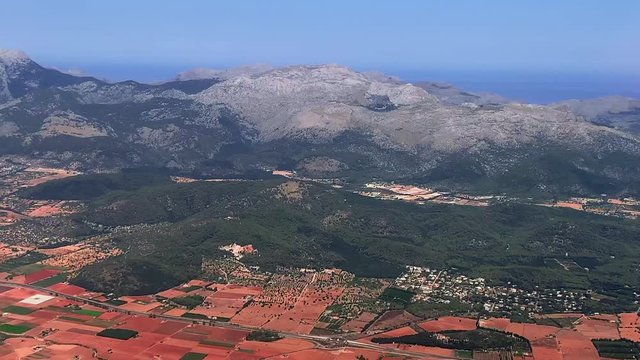 fields and mountains of the spanish island of Mallorca