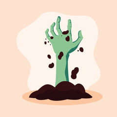 hand of zombie for halloween