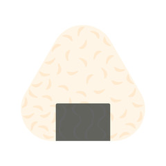 colored onigiri sushi isolated on white background