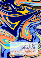 Abstract vector 3D colorful acrylic paint style. Annual report, flyer, abstract background concept