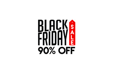 Black Friday sale typographic design banner vector