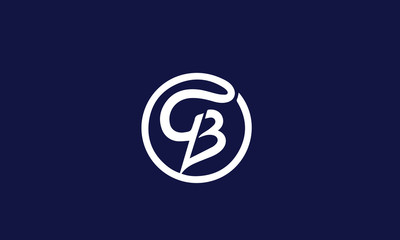 GB or BG and B or G abstract letter mark vector logo monogram template - obrazy, fototapety, plakaty