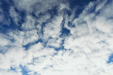 Naklejka na ściany i meble Blue sky And white clouds in the morning