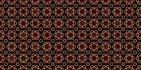 Retro flower background. Seamless pattern. Vector. レトロな花のパターン
