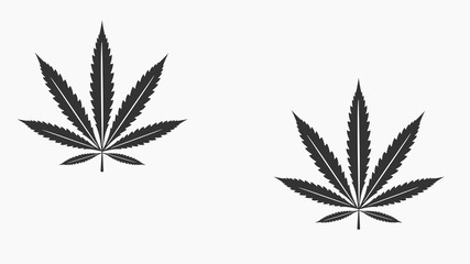 cannabis leaf on black background