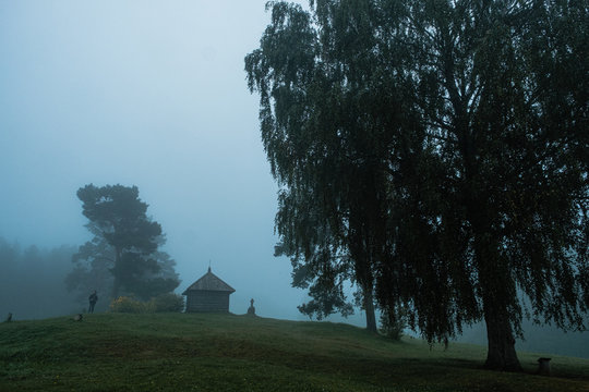 The ancient site of Savkino, one of The famous russian poet Alexander Pushkin favorite places.