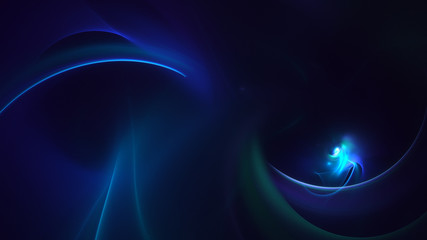 3D rendering multicolored abstract fractal on black background