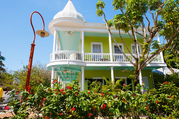 he historic and popular center and Duval Street in downtown Key West. Beautiful small town in...