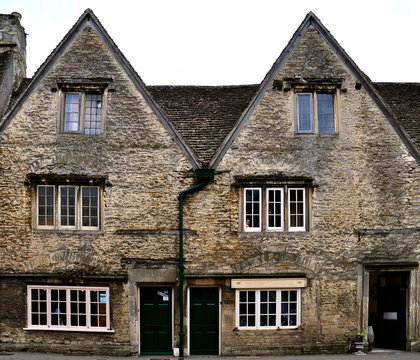 Medieval traditional stone brick house