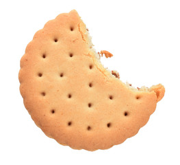 cookie broken closed up isolated on white