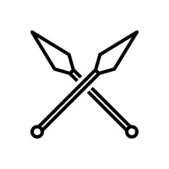 Black line icon for weapon 