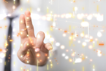 Innovation futuristic digital data binary code background technology