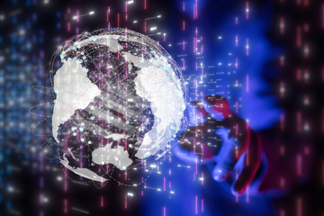 Global network concept. 3D rendering