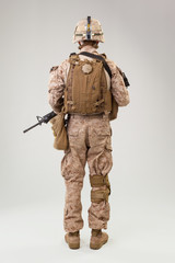 United States Army  marines ranger with assault rifle