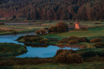Old windmill in Mikhailovskoe, a family estate of the famous Russian poet Alexander Pushkin.