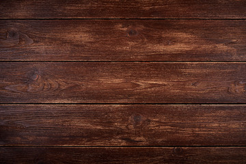 Naklejka premium Realistic wooden background or natural brown color table top. Old scratched surface.